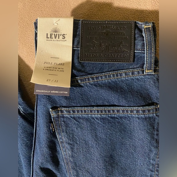 LEVI'S® MADE & CRAFTED® FULL FLARE JEANS dramatic wide leg flare 27x31 - Picture 6 of 10